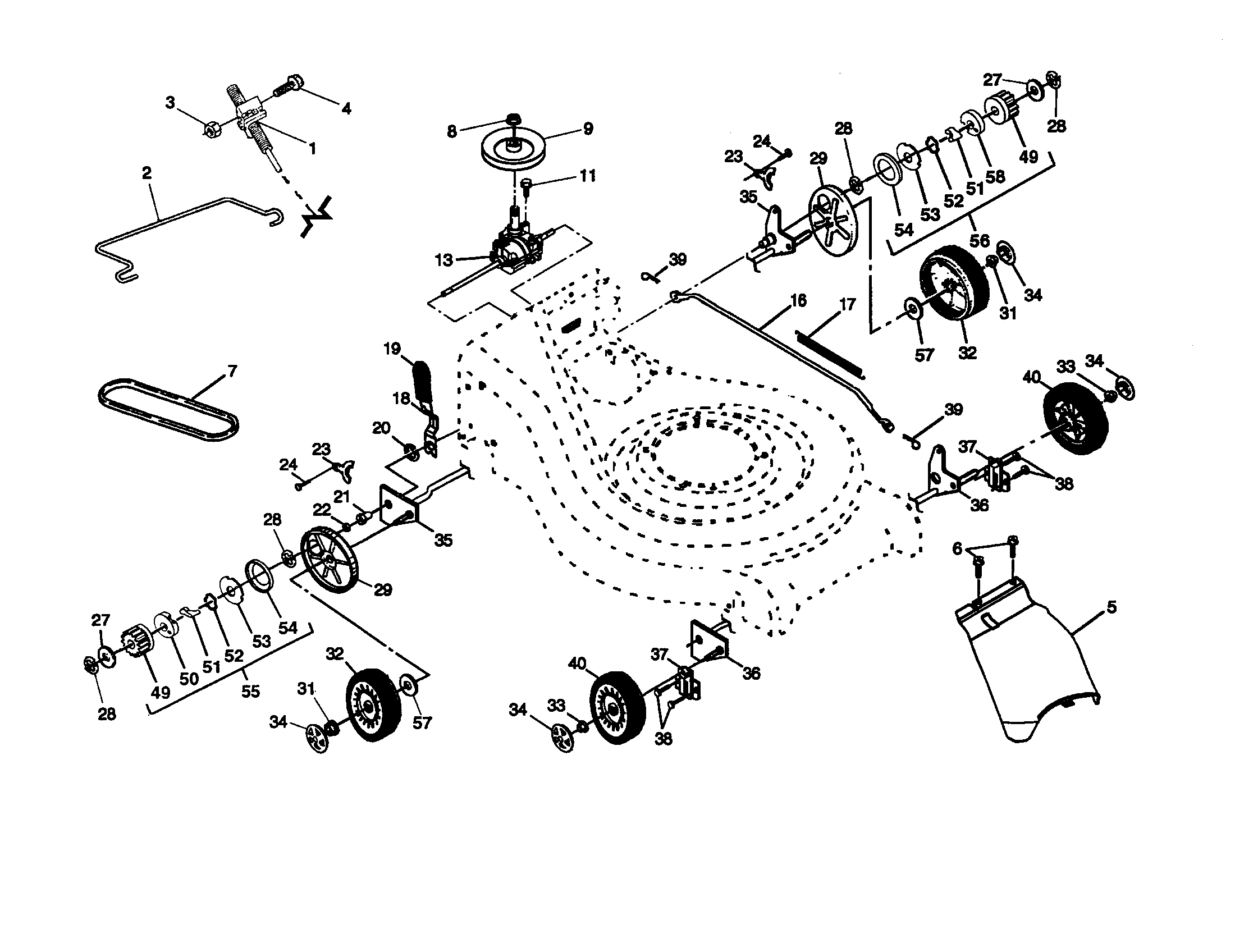 Wheels/tires/belt