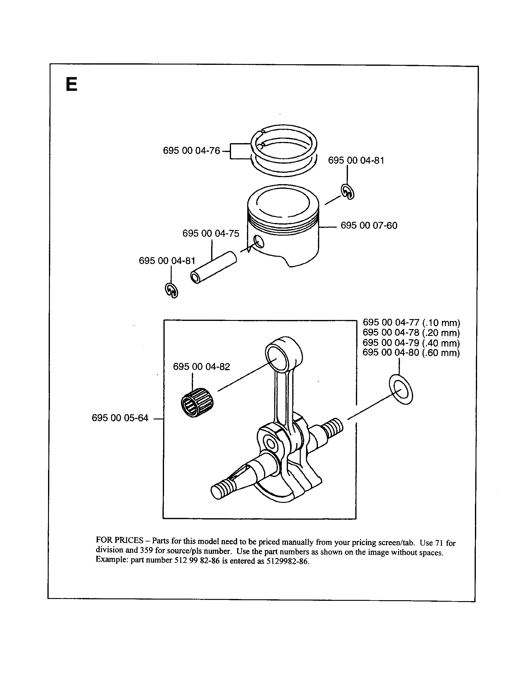 Piston, crankshaft