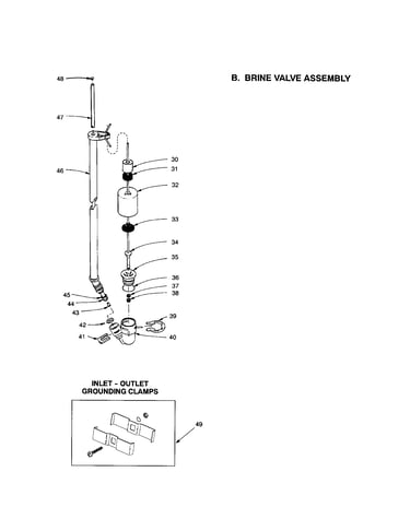 Brine valve assembly