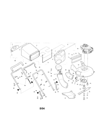 Engine/housing/handle/bag
