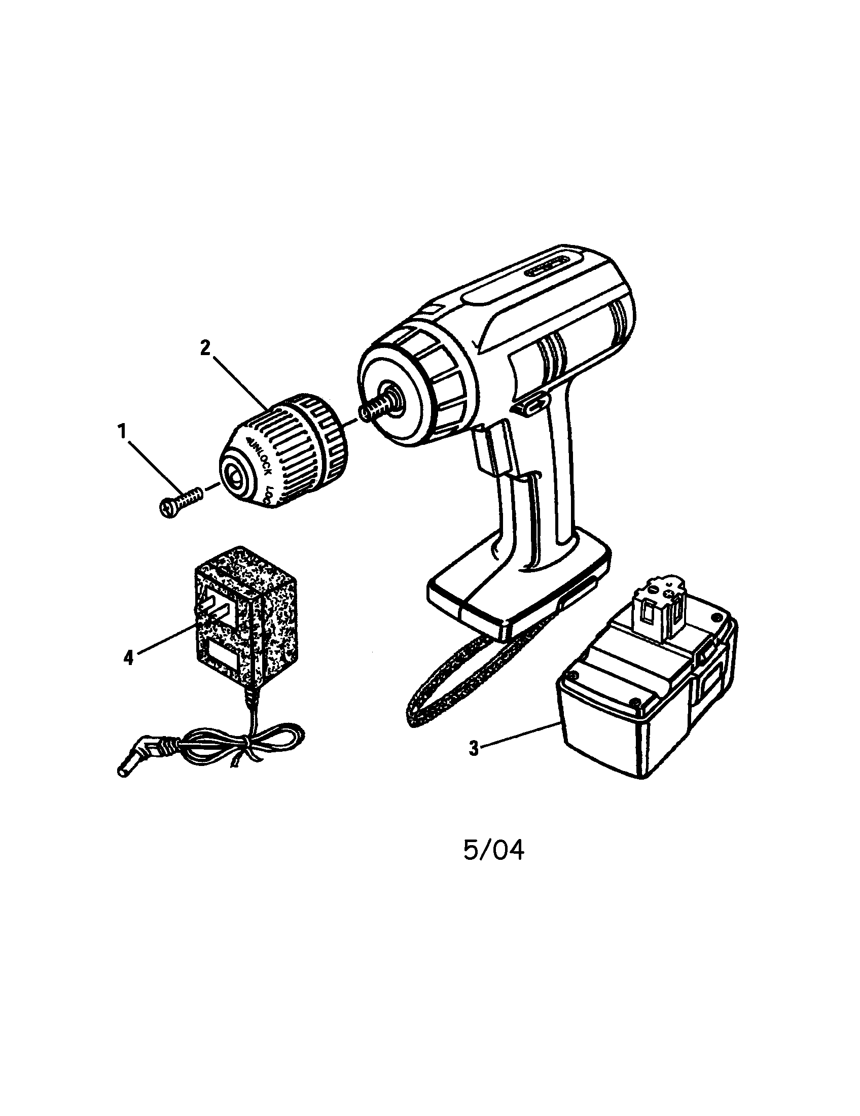 CHUCK, BATTERY PACK AND CHARGER