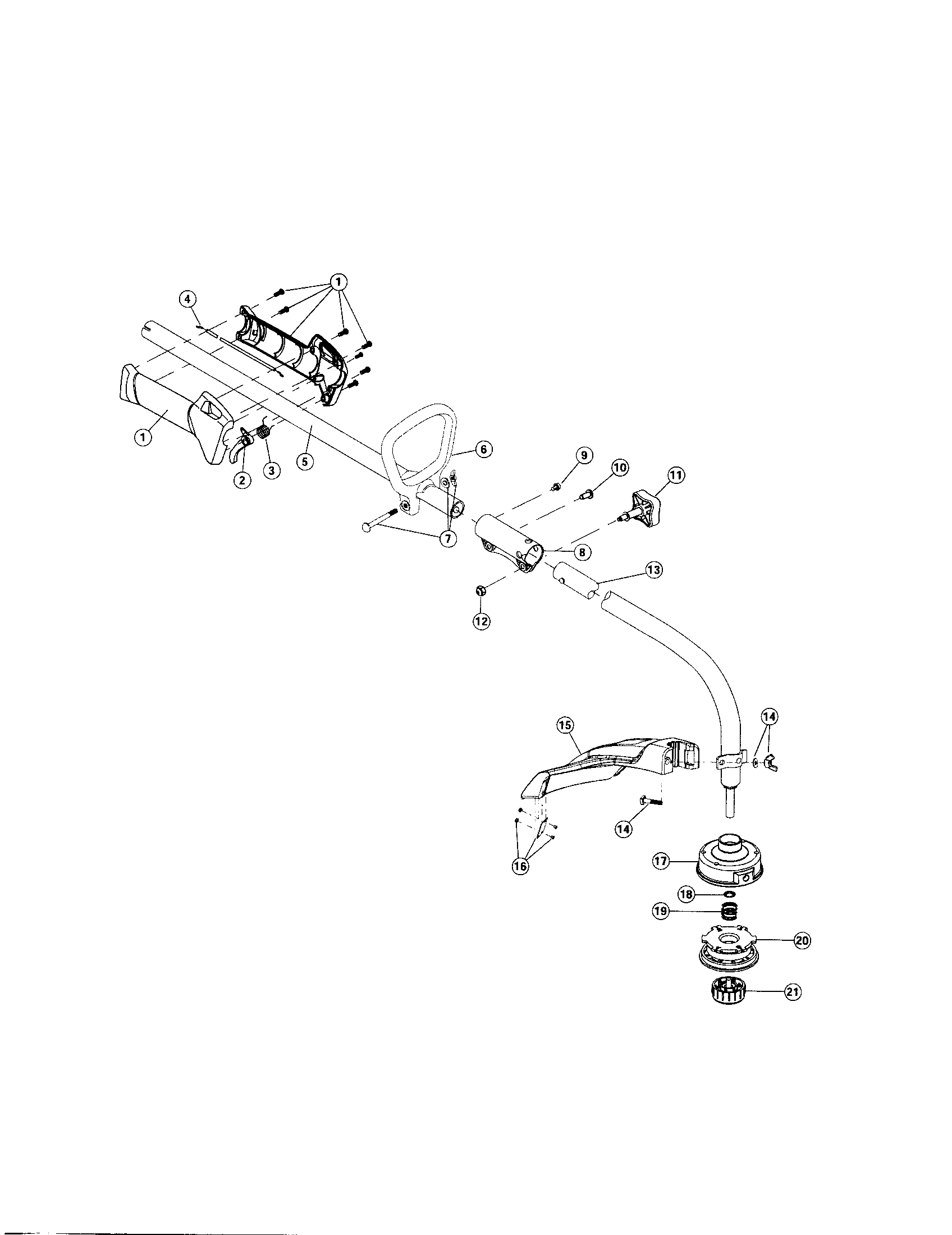 Boom and trimmer parts