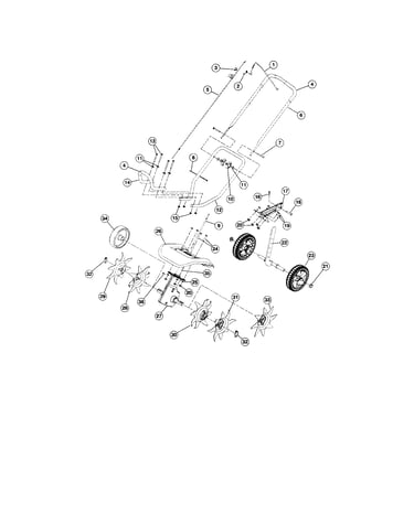 Boom and cultivator parts