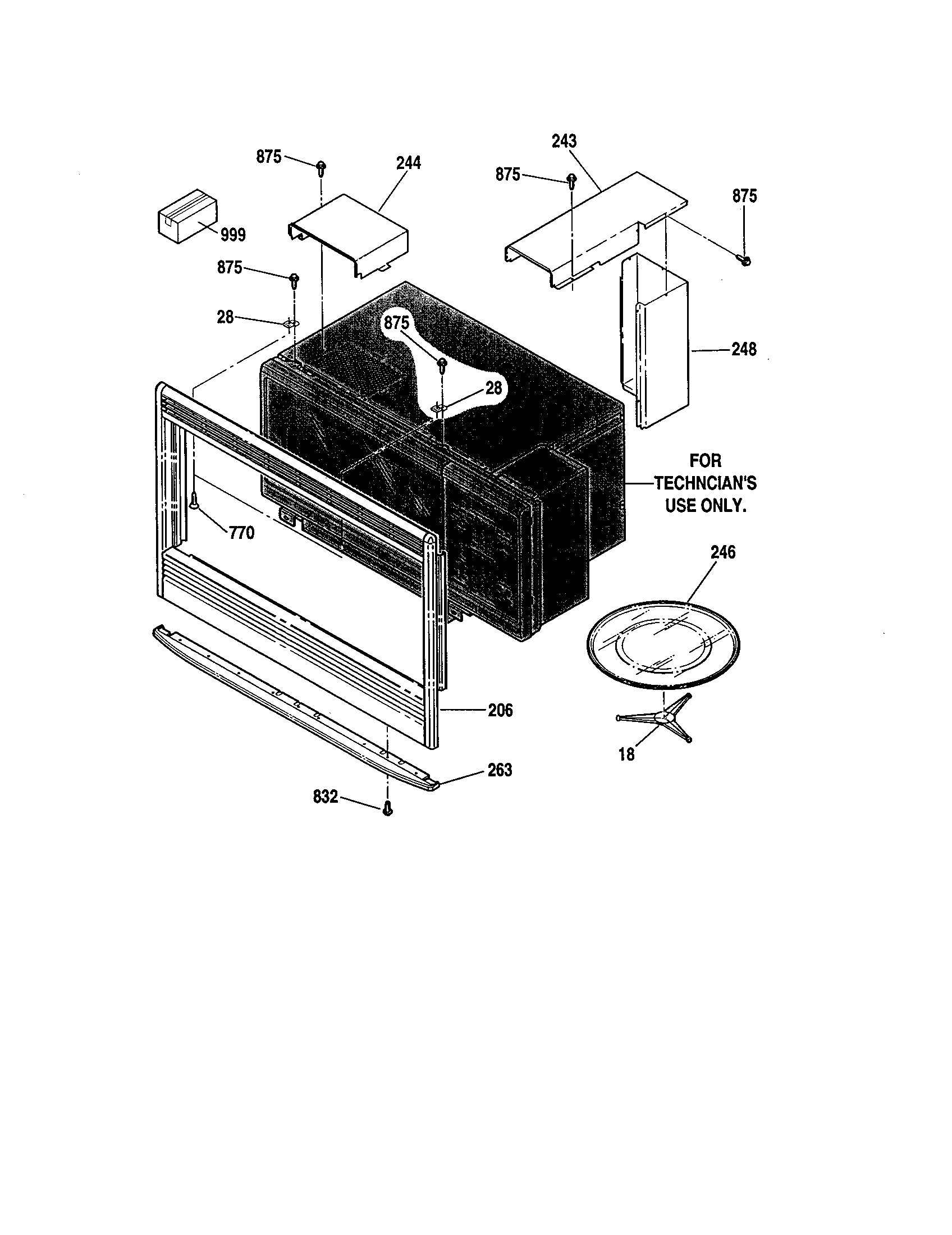 Microwave enclosure section