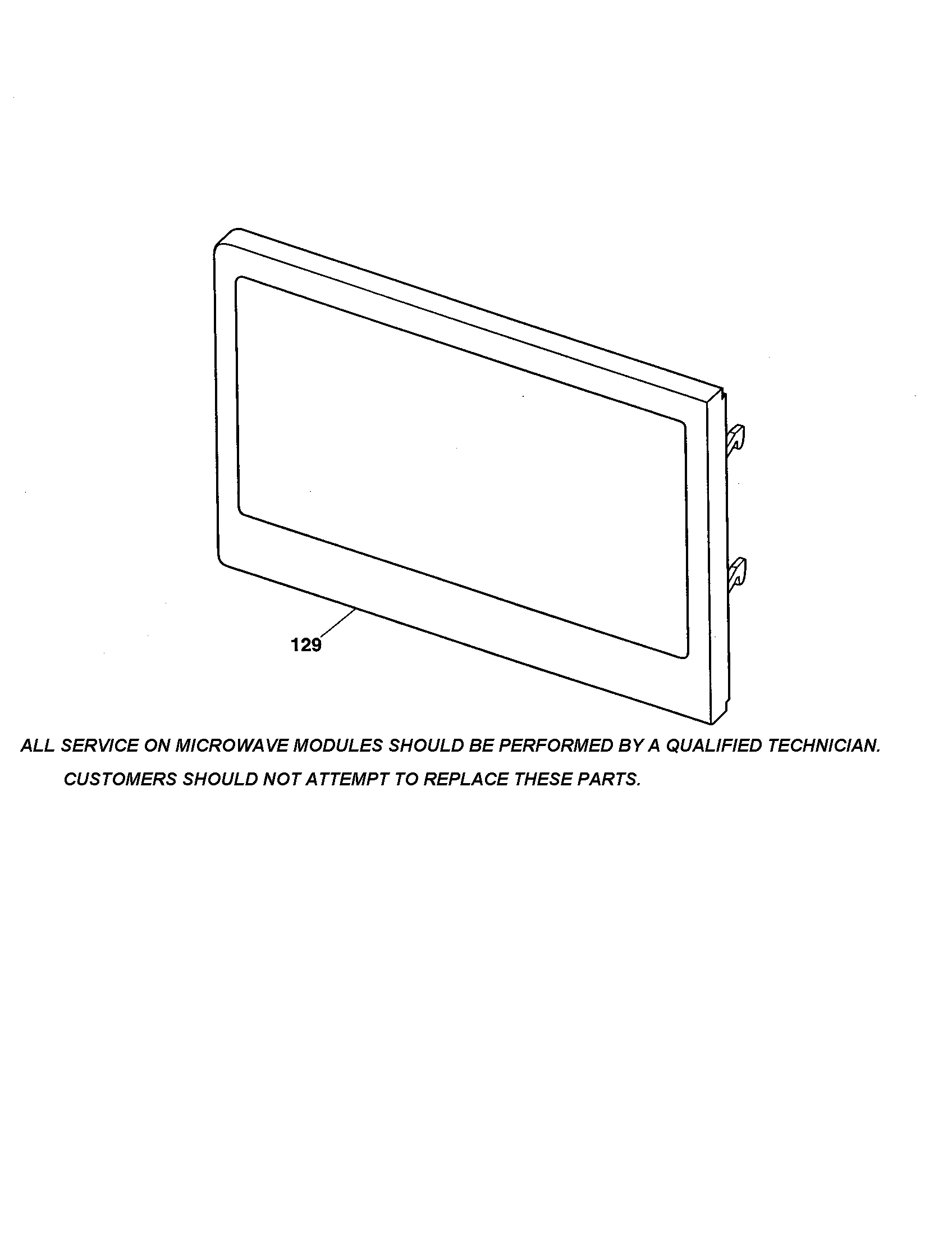 Microwave door section