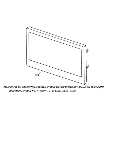 Microwave door section