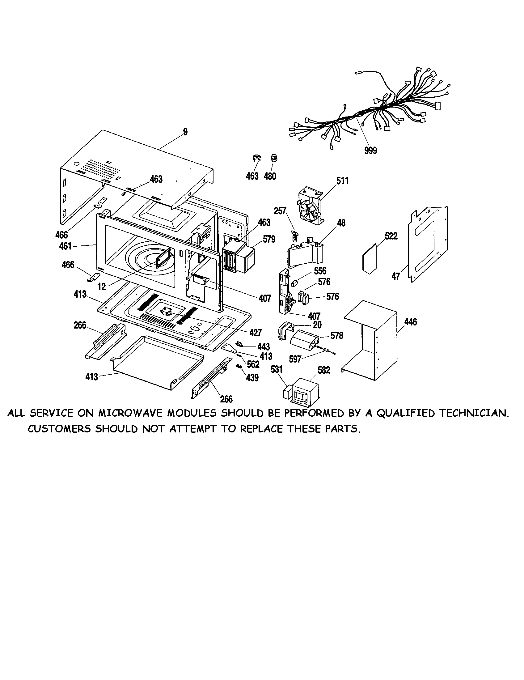 Microwave body section