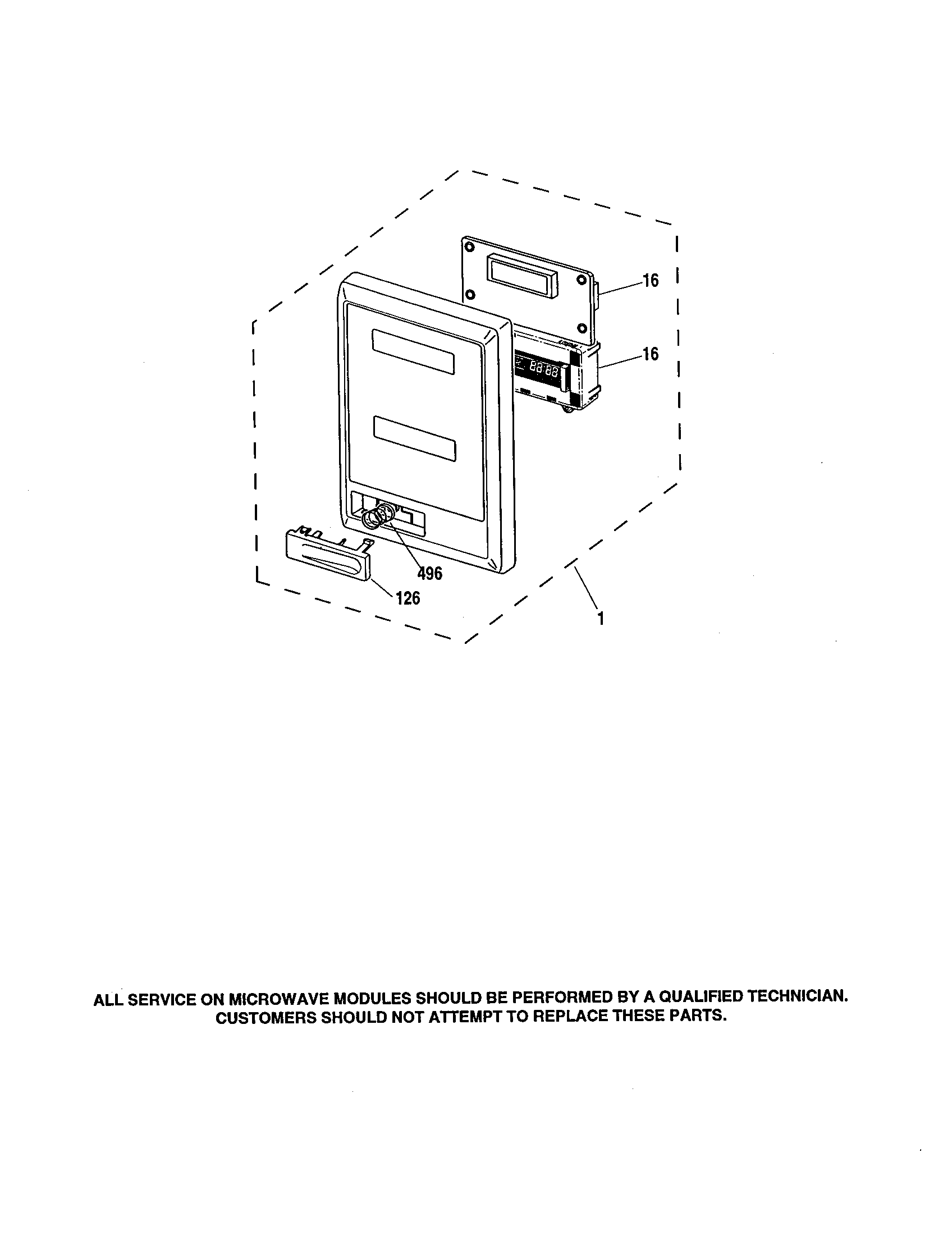 Microwave control panel section