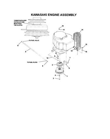 Kawasaki engine assembly
