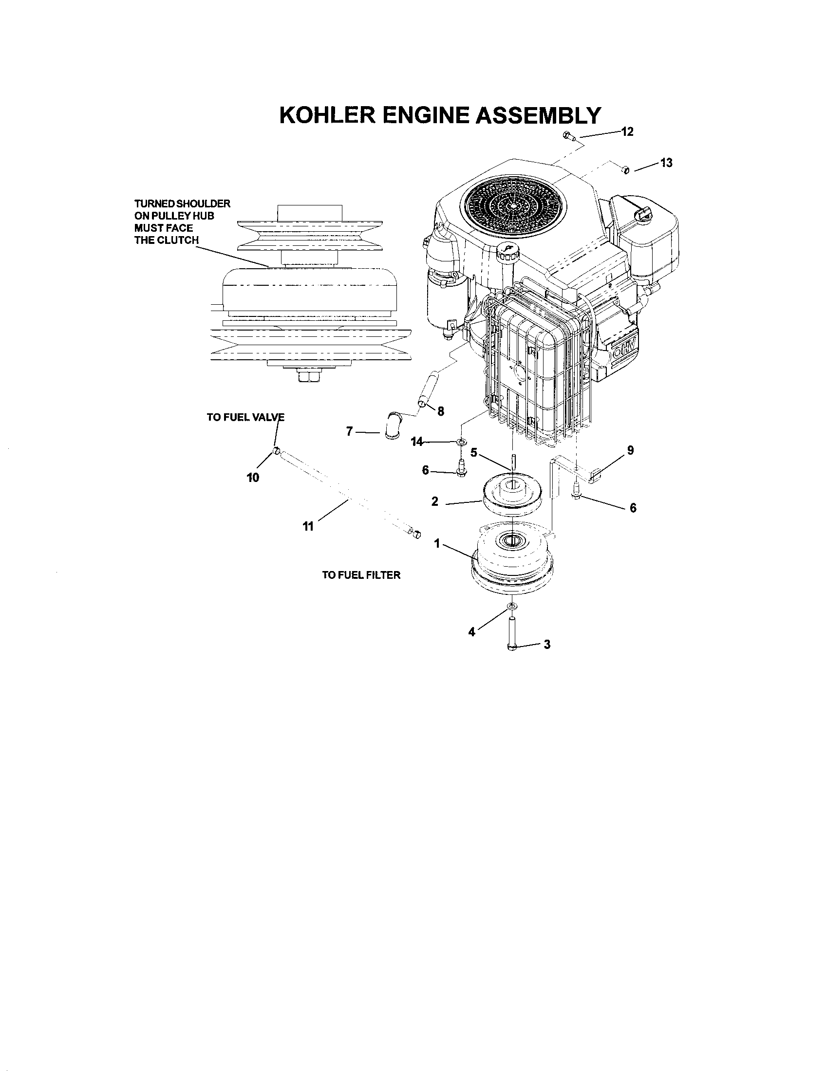 Kohler engine assembly