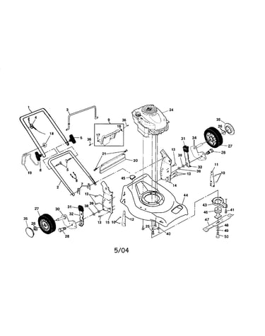 Engine/housing/handle