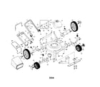 Craftsman 917388572 engine/housing/handle/wheels/bag diagram