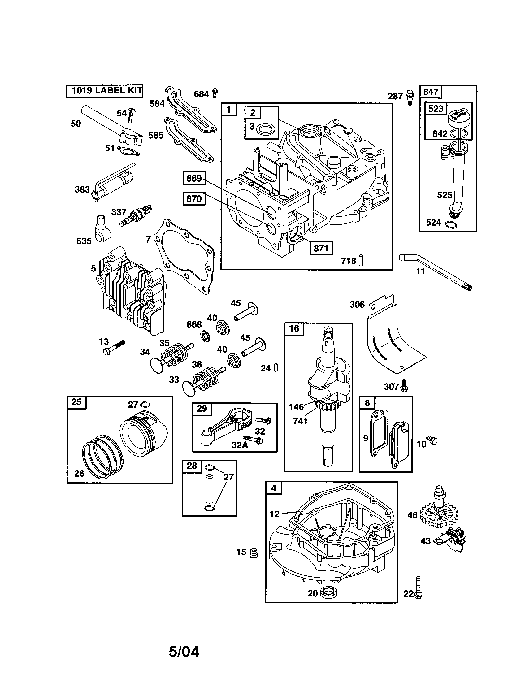 Cylinder/crankshaft