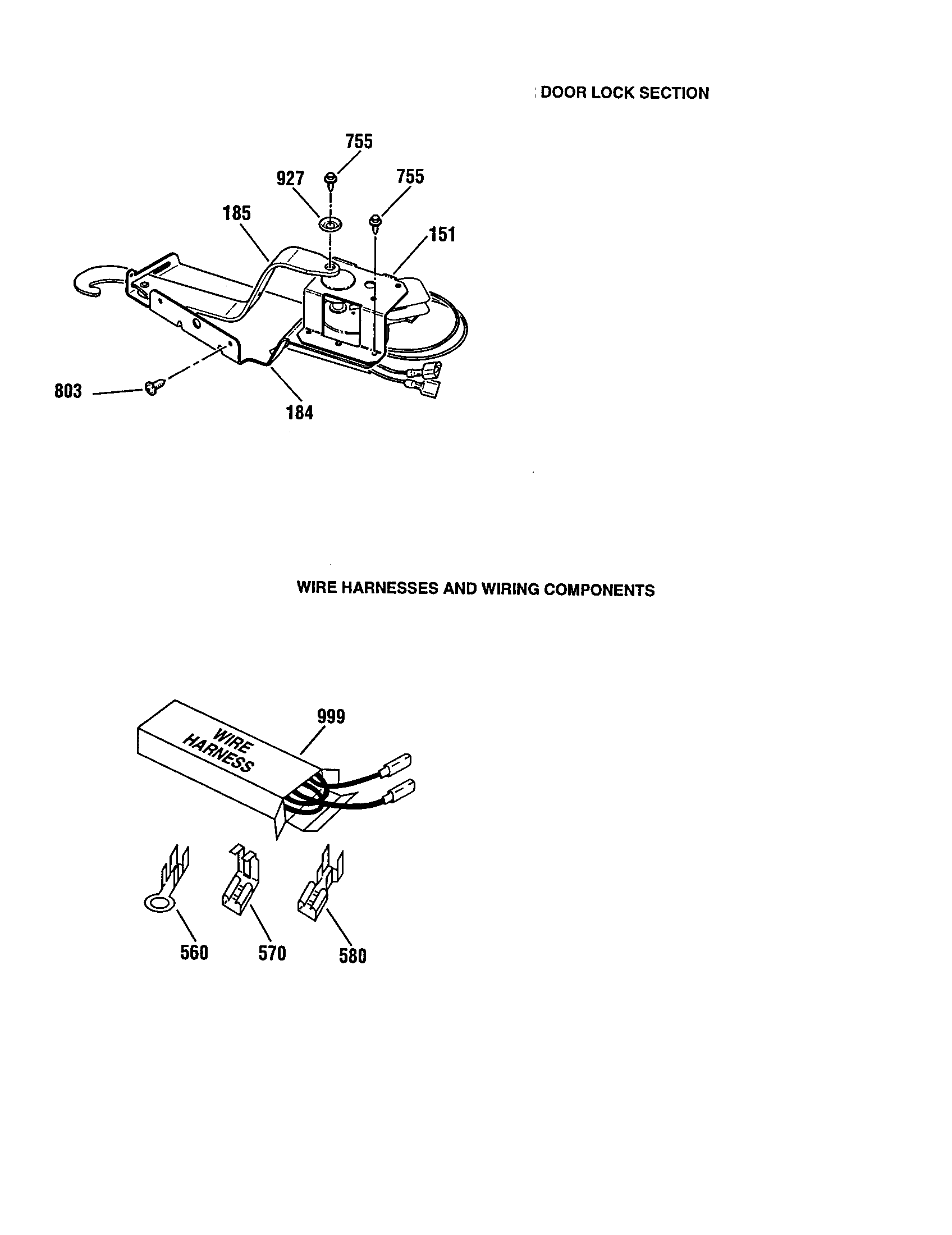 Door lock/wire harness/components