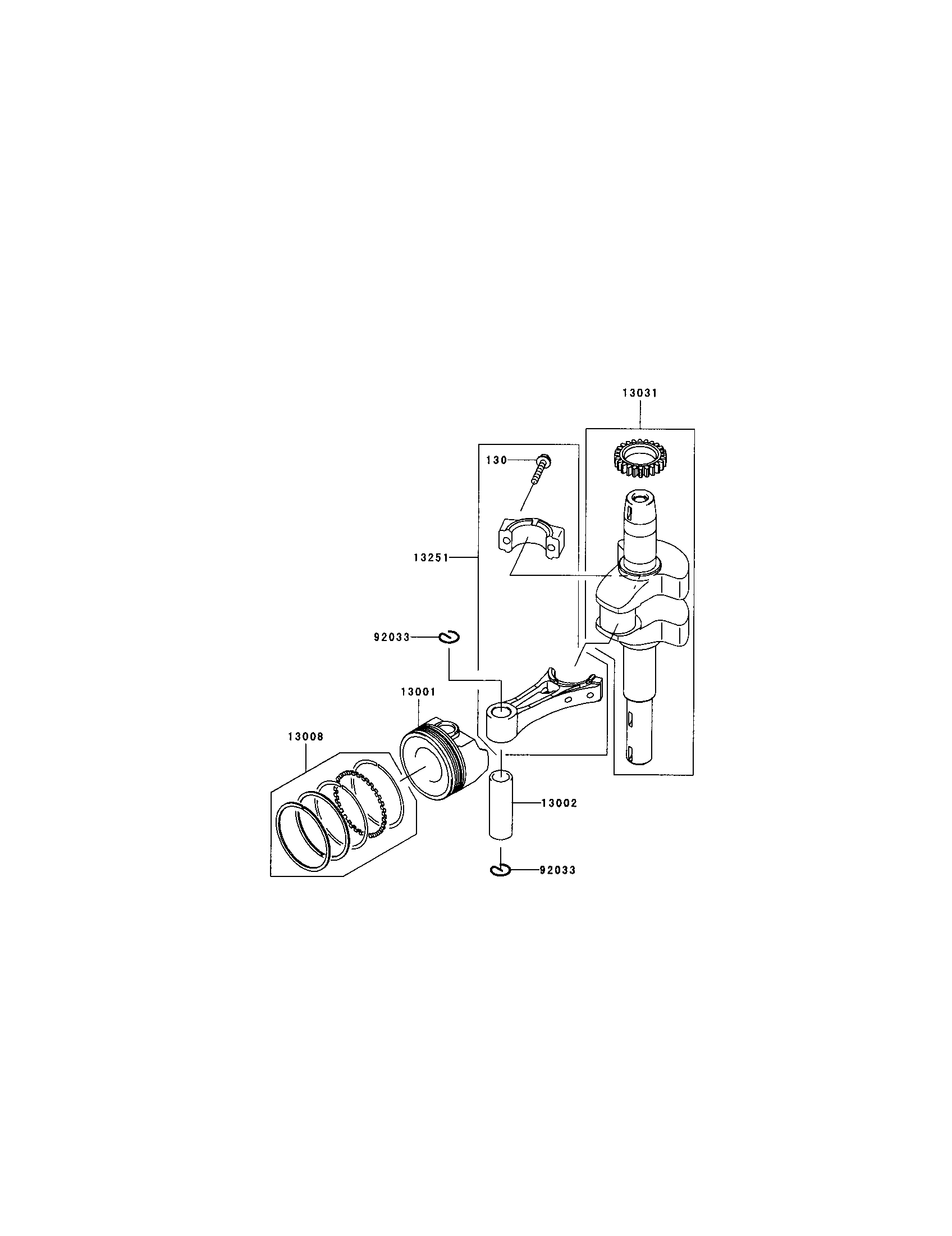 Piston / crankshaft