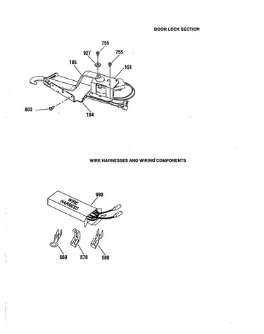 Door lock/wire harness/components