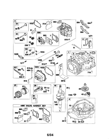 Cylinder/cylinder-head/crankshaft