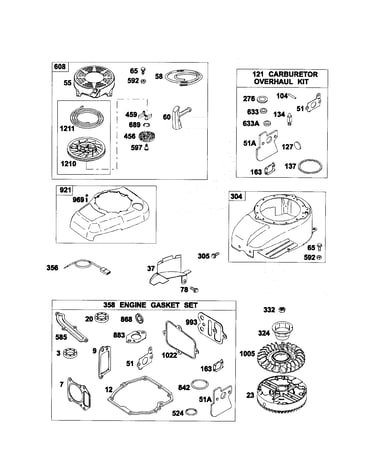 Blower-housing/starter-rewind