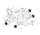 Craftsman 917388630 engine/housing/wheels/bag diagram