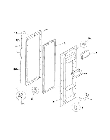 Refrigerator door