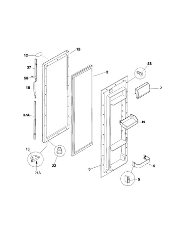 Refrigerator door