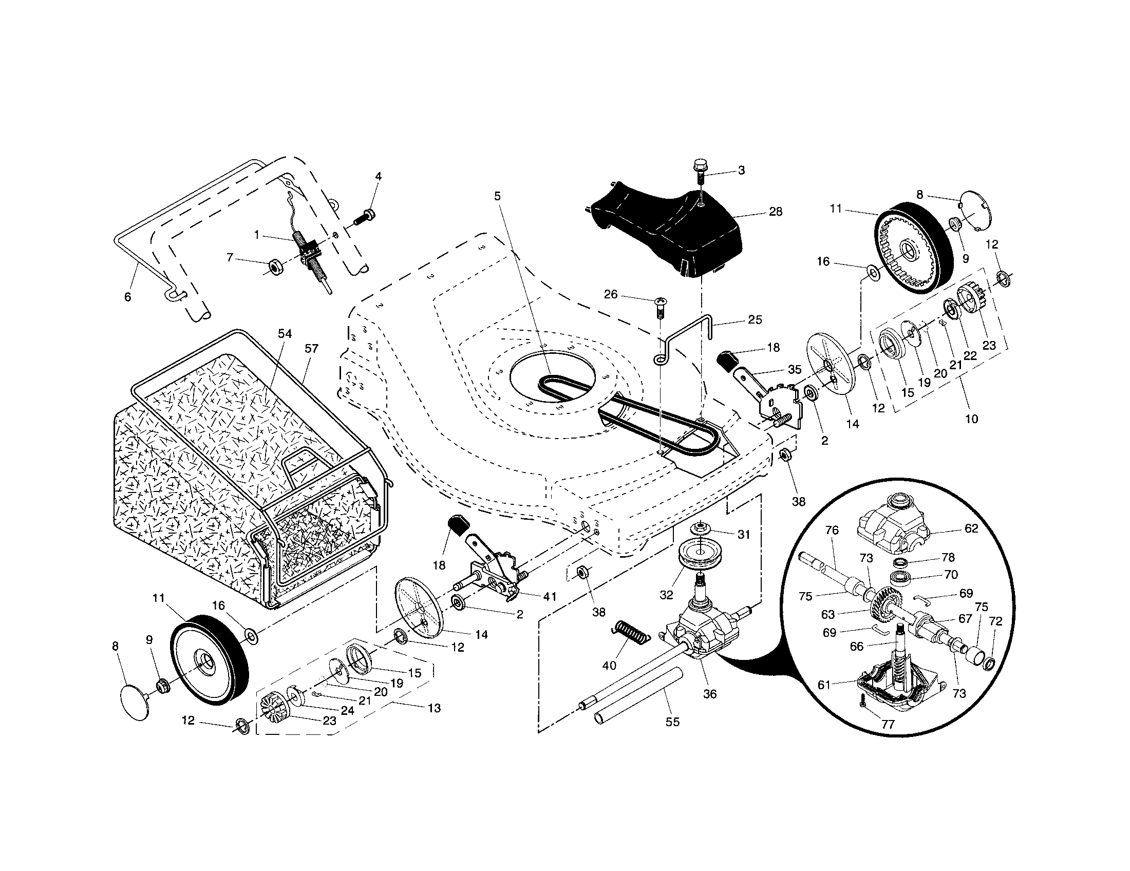 Wheels/tires/bag