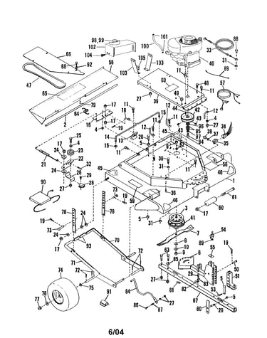Deck pan/blade/hitch/engine