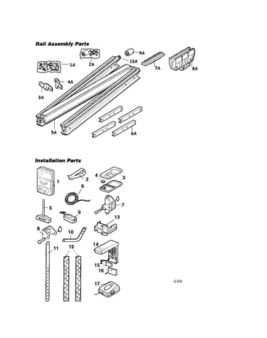 Rail and installation assembly