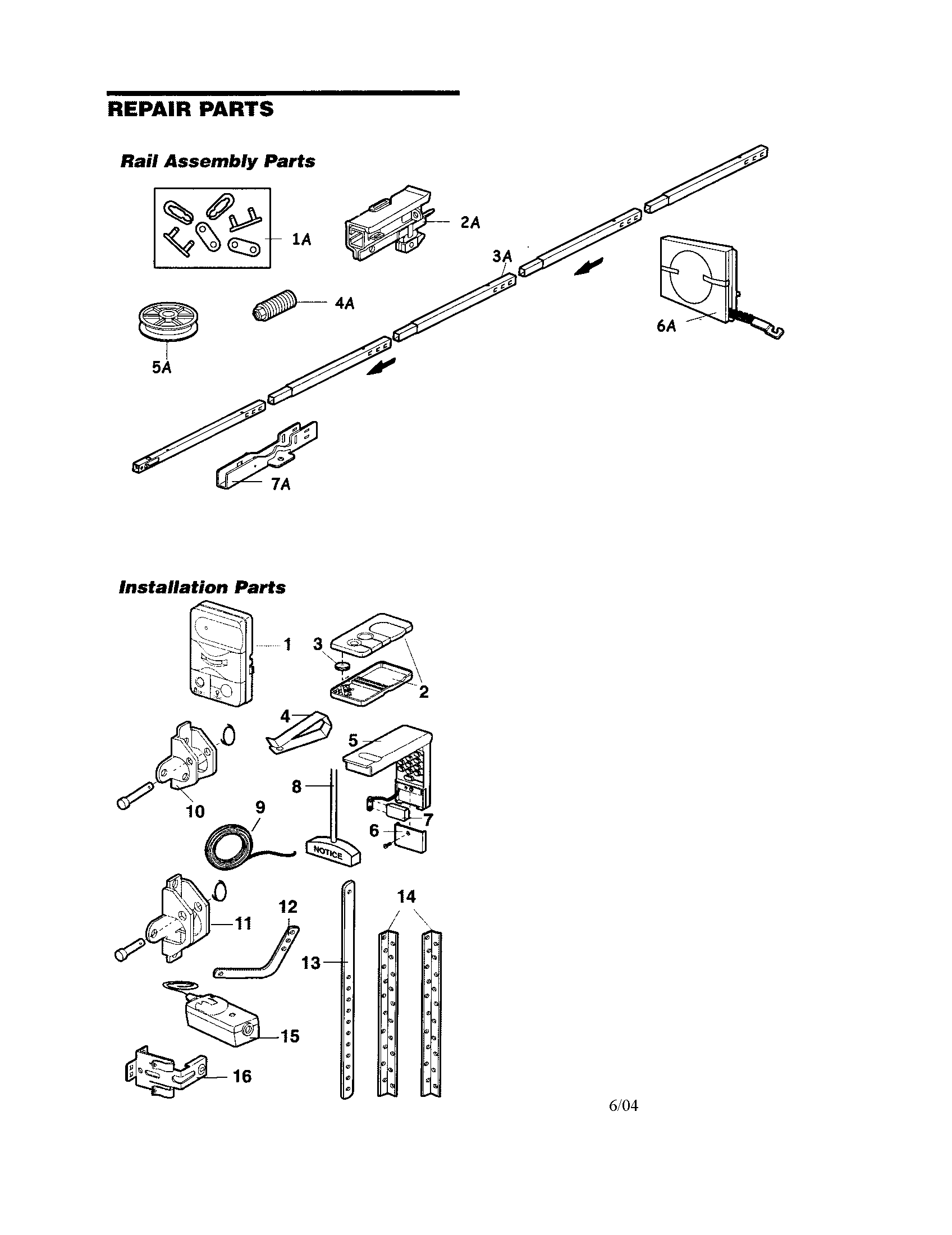 RAIL AND INSTALLATION