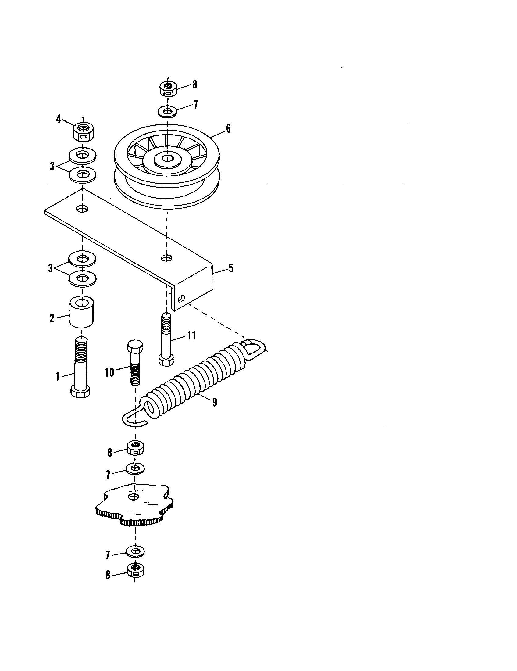 Idler pulley/idler arm spring
