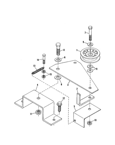 Idler pulley/interlock bracket