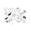 Craftsman 917378870 engine/housing/handle diagram