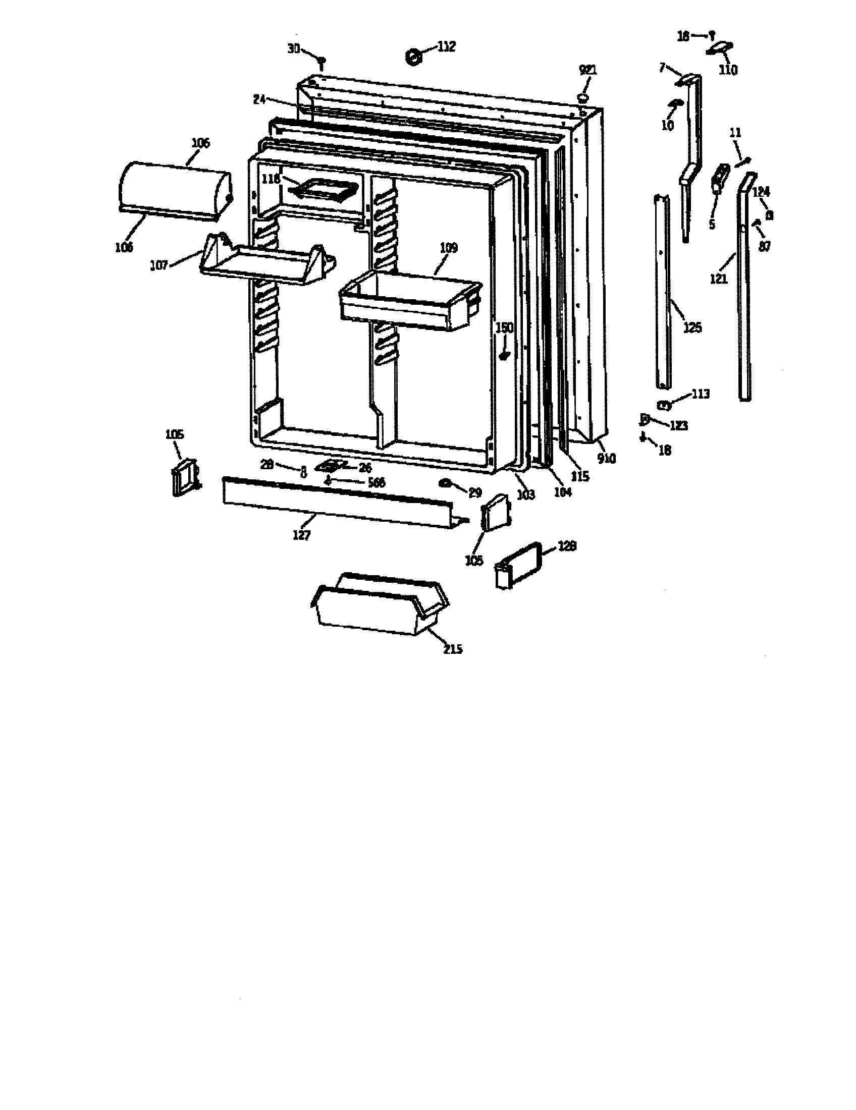 Refrigerator door