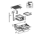 Kenmore 3639762825 shelves and drawers diagram