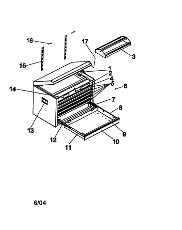 6 drawer ball bearing chest