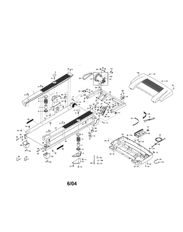Walking belt/motor/motor hood