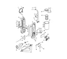 Kenmore 11634720401 dust compartment and motor diagram