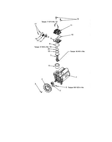 Motor/fan/rod assemblies