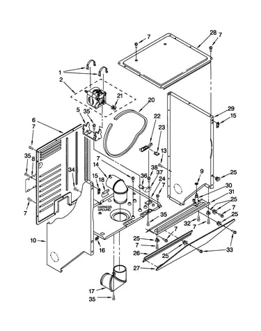 Dryer cabinet and motor