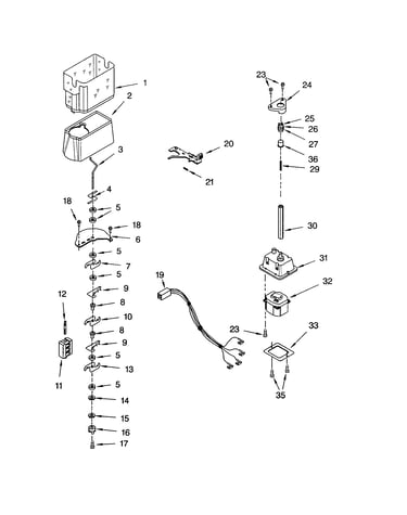 Motor and ice container