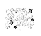 Craftsman 917388592 engine/housing/handle/wheels diagram