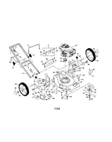 Engine/housing/handle