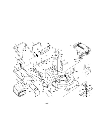 Engine/housing/handle/bag
