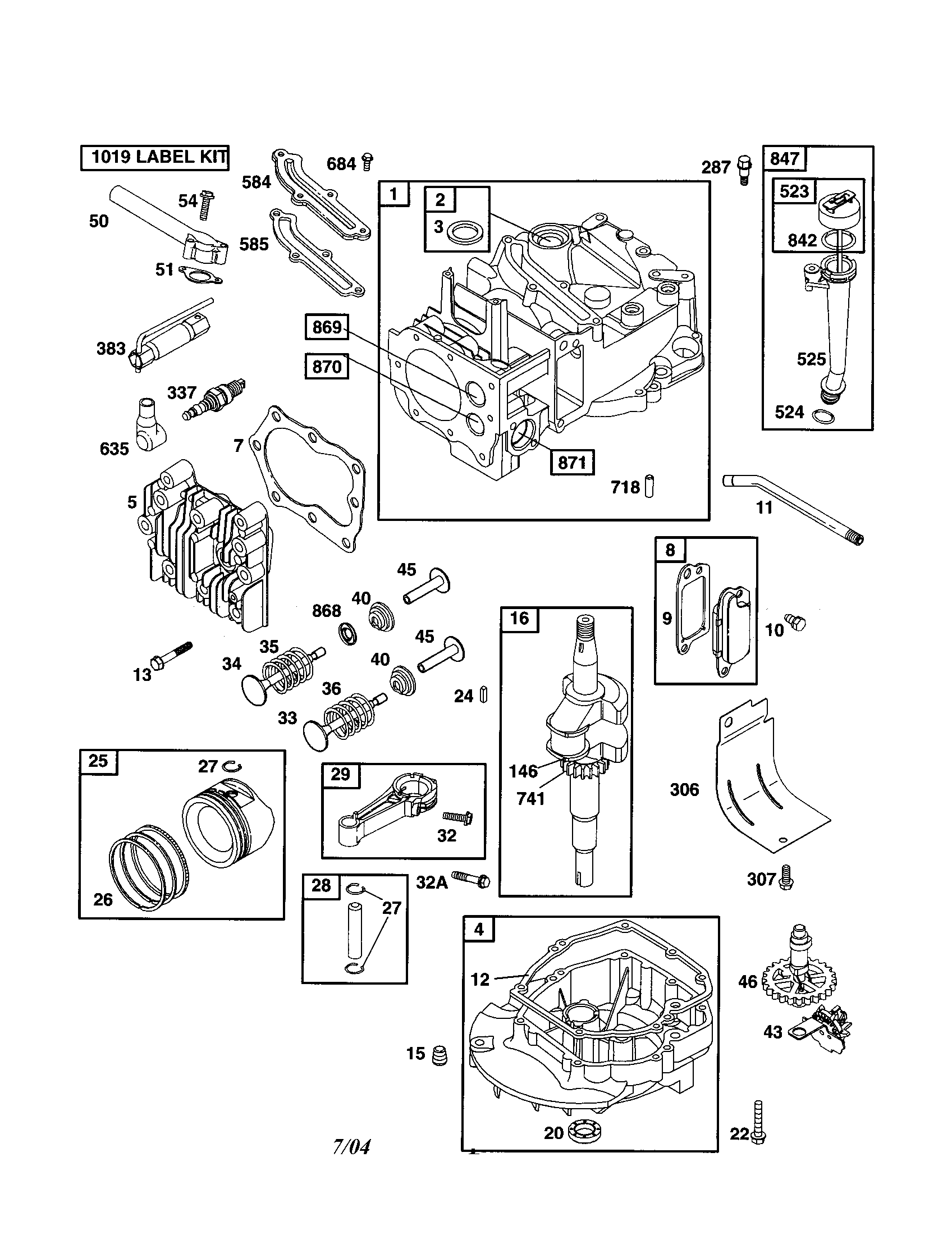 Cylinder/crankshaft