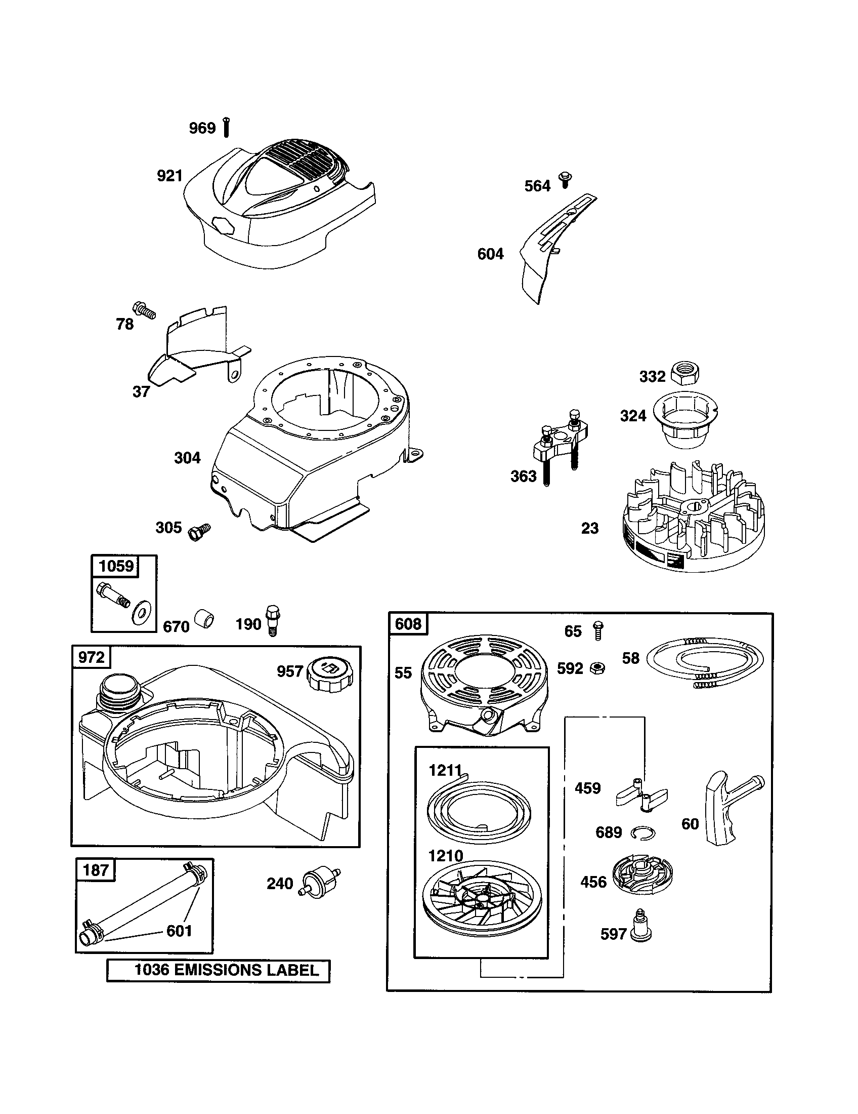 STARTER-REWIND/BLOWER-HOUSING