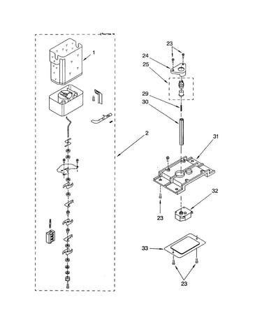 Motor and ice container
