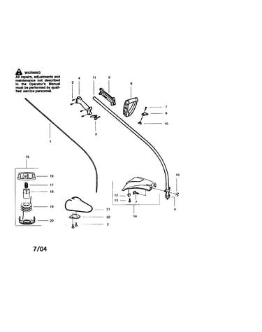 Driveshaft/handle/shield