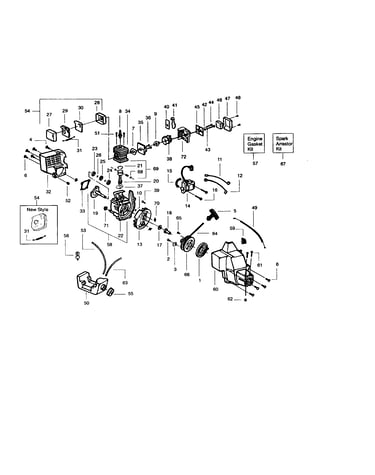 Cylinder/crankshaft/crankcase