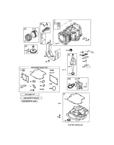 Cylinder/crankshaft