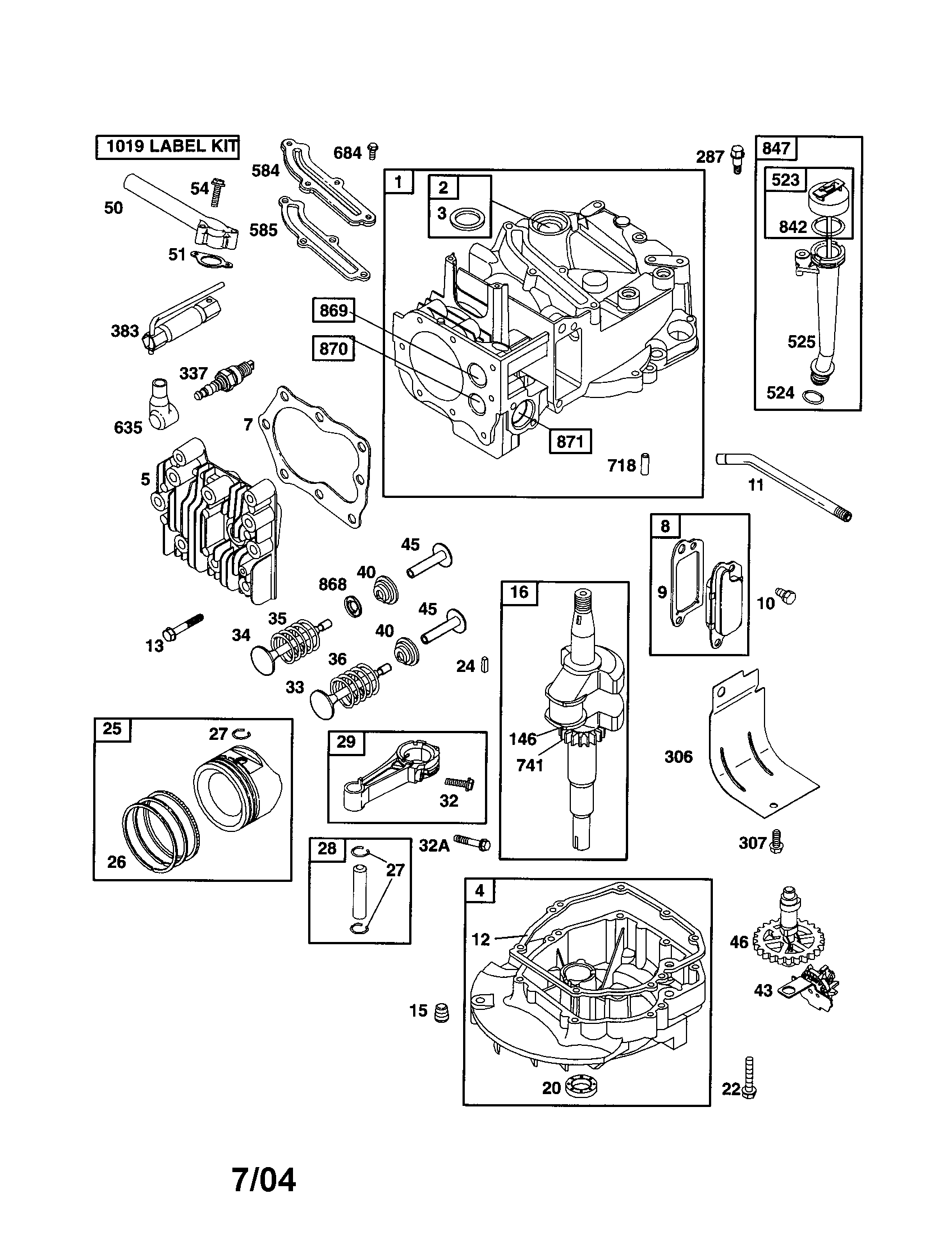 Cylinder/crankshaft